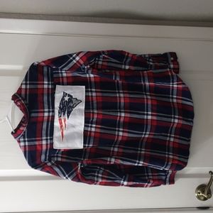 Patriots Upcycled Flannel Shirt
